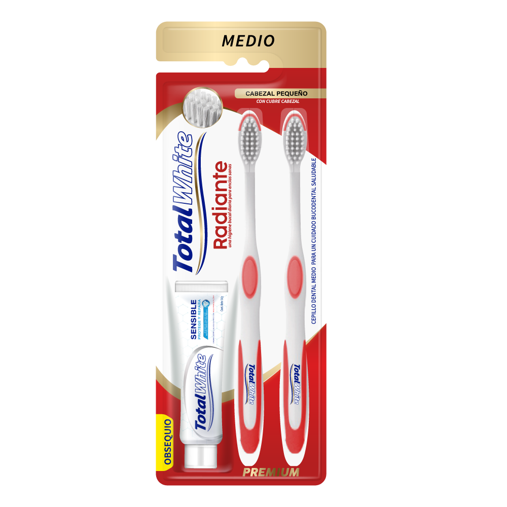 Premium Medio · Pack 2 cepillos + pasta de 20 g