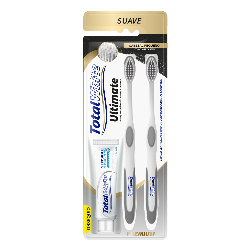 Premium Suave · Pack 2 cepillos + pasta de 20 g